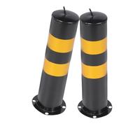 Anneome 2pcs Safety Traffic Columns with Stainless Steel Construction High Visibility Parking Bollards for Driveway Security and Road Protection Fixed Warning Barrier Posts for Entrances