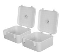 Anneome 2pcs Security Camera Junction Box Weatherproof Outdoor Electrical Junction Outlet for Cable Management and Wire Concealment Easy Installation for Cctv Systems