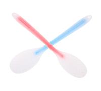 Anneome 2pcs Silicone Acupoint Massage Paddle with Long Handle for Back Neck Shoulder Muscle Relief Portable Handheld Tapping Massage Stick for Home Office Gym Use