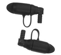 Anneome 2pcs Silicone Hydration Pack Bite Valve Replacement with Leakproof Cap Detachable Lightweight Mouthpiece for Cycling Trekking Running Water Bladder Easy to Clean and Secure Seal