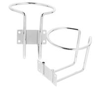 Anneome 2pcs Silver Boat Ring Cup Holders with Screws Iron Craftsmanship Car Drink Holders for Truck Rv Trailer Easy-clean Practical Organizer Fits Bottles and Mugs