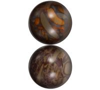 Anneome 2Pcs Small Stone Massage Handballs Palm Rolling Balls for Hand Exercise Therapy and Stress Relief Practical Massage Balls for Elderly Hand Fitness and Arthritis