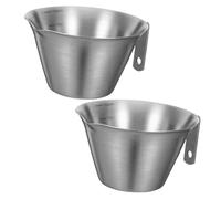 Anneome 2PCS Stainless Steel Espresso Shot Cups with Precise Scale and V Shaped Spout Compact Measuring Cups for Accurate Coffee Extraction Travel Friendly Accessories