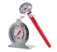 Anneome 2pcs Stainless Steel Instant Read Meat Thermometer Probe for Precise Temperature Measurement Oven Grill and Kitchen Use for Turkey Beef and More