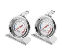 Anneome 2Pcs Stainless Steel Oven Thermometer Instant Read Kitchen Cooking Thermometer for Baking Meat Accurate Temperature Gauge for Home Use Dual Scale Design