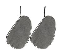 Anneome 2pcs Table Tennis Racket Case Organizer with Grey Shell Pattern Protective Portable Paddle Storage Bags for Easy Carry and Quick Access in Sports and Tournaments