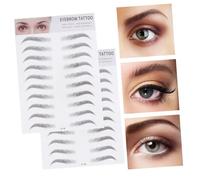 Anneome 2pcs Temporary Eyebrow Transfer Stickers Black Natural-looking Fake Brows for Sparse Hair Easy Application Grooming Shaping and Beginners
