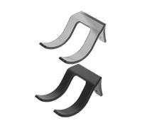 Anneome 2pcs Wall Mounted Hair Dryer Holder Dual Fork Rack for Bathroom Hair Care Tools Organizer Space Saving Durable Hairdryer Shelf with Stable Support Dirt Resistant Black