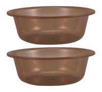 Anneome 2pcs Wash Basins Multipurpose Kitchen and Face Cleansing Tubs for Camping Bathroom Laundry and Dishwashing Small Thickened Transparent Bowls