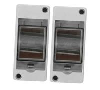 Anneome 2pcs Waterproof Outdoor Electrical Distribution Box Window, IP65 Plastic Circuit Breaker Enclosure for Power and Charging Stations