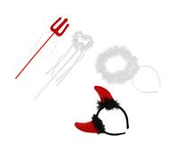 Anneome 2Sets Angel and Devil Headband Wings Costume Accessories for Adults Wings Dress Up Props for Birthday Parties Festivals Performances Stylish and Comfortable Material