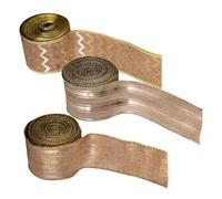 Anneome 3 Rolls Rustic Burlap Christmas Ribbon Wired Edge for Wreaths Bows Wrapping DIY Holiday Crafts Tree Decorations Flexible Crafting Supplies
