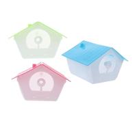 Anneome 3 Sets Bird House Squirrel Nest for Feeding Birds Balcony Use Lightweight Pp Material Easy to Clean Creative Style Sturdy Supplies Color