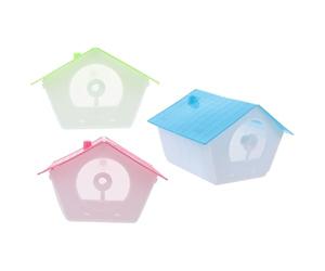 Anneome 3 Sets Bird House Squirrel Nest for Feeding Birds Balcony Use Lightweight Pp Material Easy to Clean Creative Style Sturdy Supplies Color