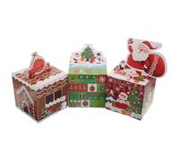 Anneome 3 Sets Christmas Surprise Money Boxes with Pull Out Cash Holder Festive Santa Design Reusable Paper Boxes with Bags and Dot Stickers for Holiday Party Favors and Giving