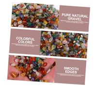 Anneome 300g Colorful Agate Tumbled Stone Pebbles for Home Decoration 5-7mm Natural Quartz Gravel for Fish Tanks Vases and Plant Pots