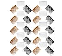 Anneome 30pcs 14-tooth Plastic Side Hair Combs for Women, Small Hair Styling Clips in Black, Brown, Decorative Updo Bun Hairdressing Accessories for Weddings and Parties