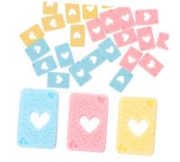 Anneome 30pcs Candy Color Resin Playing Card Charms DIY Craft Accessories for Jewelry Making Phone Case Decorating Durable Flatback Resin Poker Props for Creative Projects