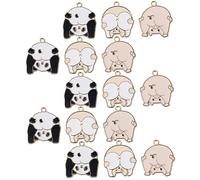 Anneome 30Pcs Decorative Animal Pendants Funny Shaped Keychain Accessories Cute Pig Panda and Dog Designs for Bags Crafts and