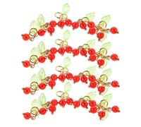 Anneome 30pcs Kawaii Red Cherry Charms for DIY Jewelry Making Versatile Fruit Pendants for Bracelets Necklaces Earrings Phone Charms Keychains Symbol of Luck and Prosperity