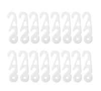 Anneome 30pcs Mask Rope Buckles S Shaped Mask Band Buckles Adjustable Extension Hook PP White for Compatible with Ear-Mounted Masks
