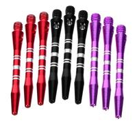 Anneome 30pcs Metal Threaded Darts Shafts Aluminum Stems with Balanced Grip for Steel Tip Darts Replacement in Purple Red Black