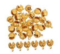 Anneome 30pcs Mini Tibetan Alloy Tiger Head Bells Vintage Jingle Charm Pendants for DIY Necklace Bracelet Jewelry Making Accessories for Creative Craft Projects