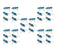 Anneome 30pcs Mini Wooden Boats Nautical Decor for Ocean-Themed Rooms Unique Row Boat Models for Decoration Compact for