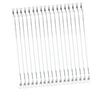 Anneome 30pcs Steel Fishing Wire Leader with Swivel and Snap Anti-bite High Strength Wire Traces for Freshwater and Saltwater Fishing Lure Hook Rig Gear for Pike and Large Fish