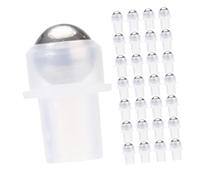 Anneome 30pcs Tooth Metal Roller Balls with Plastic Inserts for Essential Oil Bottles Refillable Perfume and Lip Oil Bottles Portable Replacement Roller Balls for Multiuse Liquid Storage