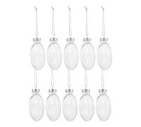 Anneome 30pcs Transparent Christmas Decoration Ball Plastic Ornament Balls Christmas Craft Ornaments Tree Clear Disc Clear Fillable Flat Round Baubles