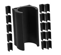 Anneome 30pcs U Shaped Chair Tube Protectors Durable Black PP Material Noise Reducing Floor Caps for Trampoline and Furniture Legs Easy Tool Installation for Various Iron Tubes
