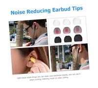 Anneome 36pcs Silicone Ear Tips Earphone Caps Noise-isolating Earbud Covers with Enhanced Bass Flexible Replacement for Small Medium Large in Black Red White Comfortable Fit for Running