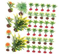Anneome 37Pcs Miniature Tree Decoration DIY Artificial Plants for Sand Table and Fairy Garden Lightweight Model Landscape Props for Mini Scene Layout
