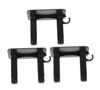 Anneome 3Pcs Adhesive Wall Hair Dryer Stand with Plug Storage Hook Strong Load-bearing Hair Dryer Organizer Rack for Bathroom Bedroom -saving Black Holder