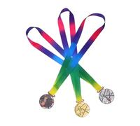 Anneome 3pcs Basketball Award Medals Gold Silver Bronze Sports Competition Prize with Ribbon Zinc Alloy Basketball Winner Medals for Fair Recognition and Team Achievement
