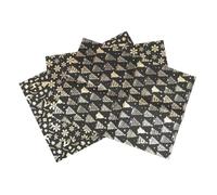 Anneome 3pcs Black Gold Christmas Wrapping Paper Metallic Snowflake Tree Deer Design with Premium Glitter Foil Vintage Holiday Wrap for Family Office Parties