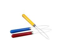 Anneome 3pcs Button Threader Plastic Handle Stainless Steel Button Hook Helper Grip for Device Grabber Tool Grabbers