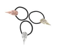 Anneome 3pcs Crow Skull Hair Ties Vintage Viking Elastic Ponytail Holders for Secure Strong Hold Comfortable All-day Wear Halloween Party and Daily Styling