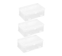 Anneome 3pcs Double-layer Nail Tool Storage Box Organizer Case for Manicure Supplies High Capacity Plastic Nail Varnish Storage Box Sorting Compartments for Home and Salon Use