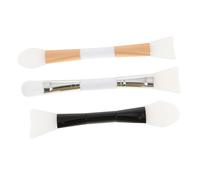 Anneome 3Pcs Dual-end Silicone Mask Brushes for Facial Masks and DIY Mud Application Soft Synthetic Bristle Heads Lightweight Portable Applicators for Skincare Hair Dye Lotion Use