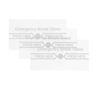 Anneome 3pcs Emergency Break Glass Replacement for Manual Fire Alarm Panel High Strength Glass Piece for Fire Safety Switch Cover Quick Install for Home Office School Security