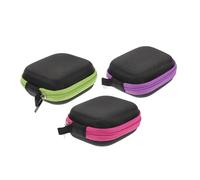 Anneome 3Pcs Essential Oil Storage Pouches for Roller Bottles Portable Lightweight Bags with Green Purple Pink Travel-Friendly Holder for Aromatherapy Bottles