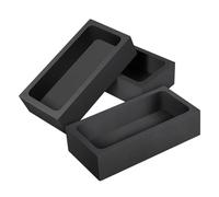 Anneome 3pcs Graphite Ingot Mold Crucibles for Metal Melting Furnace Accessories Multipurpose Graphite Casting Molds with Easy Installation for Petroleum Industry