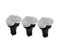 Anneome 3pcs Heart Shaped Rhinestone Car Vent Clip Fragrance Diffuser Outlet Freshener for Stylish Car Interior Decoration Design Elegant Finish