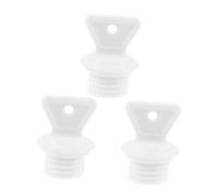 Anneome 3pcs Hot Water Bottle Replacement Stoppers with Precise Threading PP Lid Plugs for Warm Water Bags Leak-Resistant Sealing Caps Compatible with Various Models Travel-Friendly White