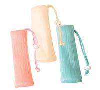 Anneome 3pcs Multi-layer Mesh Soap Pouches with Drawstring for Face Washing and Exfoliating Portable Lightweight Bar Soap Bags for Travel and Bathroom Storage Gentle Foaming Nets in Pink