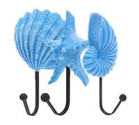 Anneome 3pcs Nautical Wall Hooks Vintage Resin Coat Hangers for Towels and Keys Mediterranean Style Retro Iron Art Decorative Yacht Hook Racks for Bathroom Entryway Living