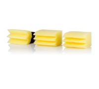 Anneome 3pcs Neck Duster Hair Sweep Brush Yellow Multi-functional Hairdressing Tool for Home Salon Comfortable Soft Fibers for Shaving and Haircut Cleaning