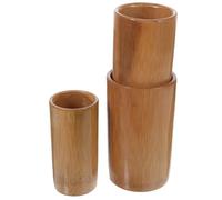 Anneome 3Pcs Reusable Bamboo Cupping Cups for Massage Therapy Carbonized Bamboo Material Medium to Extra Large Professional Chinese Cupping Tools for Full Body Health and Immune Support